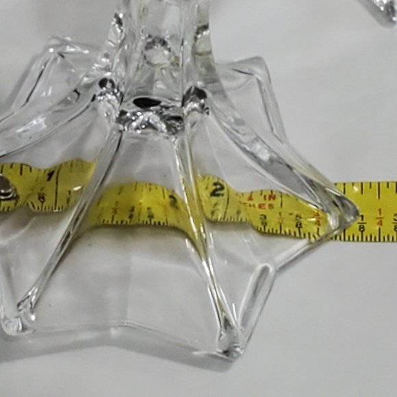 4 DePlomb Crystal Fire Star Six-point Candle Holders USA celestial taper candle - Picture 10 of 10